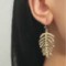 c European and American popular fashion leaf earrings