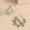 Metal Stitching Ball Beads Hollow Circle Individual Design Earrings