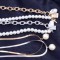 Stackable Pearl Stitching Chain Pendant Necklace