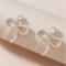 Pearl Bow Micro Set Crystal Earrings