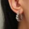 C-shaped twist earrings