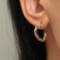 Exaggerated Twist Twist Crystal Stud Earrings