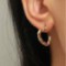 Exaggerated Twist Twist Crystal Stud Earrings