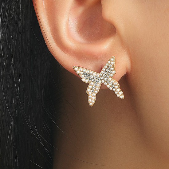 starfish petite pearl earrings