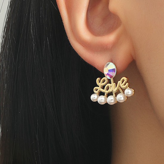 Alphabet Pearl Earrings