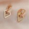 Earrings Geometric Overlap Nesting Crystal Square Feminine Drop Earrings