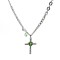 Blue Crystal Cross Pendant Necklace