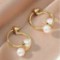 European and American pearl drop earrings