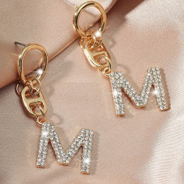 Cute English letter M ear buckle