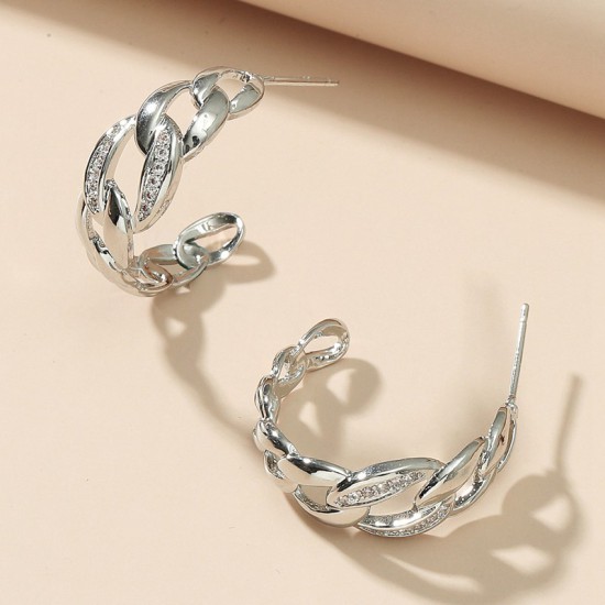 C-shaped earrings