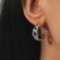 C-shaped earrings