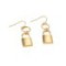 metal lock earrings