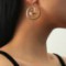 Large hoop earrings geometric hollow air quality fashion round heart-shaped earrings women