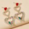 Double Layer Heart Long Stud Earrings