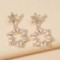 Crystal Snowflake Hexagram Charm Earrings