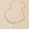 Pearl letter B personality punk street thick chain hollow necklace