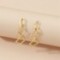 Long Chain Geometric Exaggerated Stud Earrings