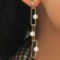 Pearl Panel Chain Earrings