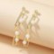 Pearl Panel Chain Earrings