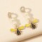 Retro flash Crystal gem bee flower court style sexy exaggerated earrings