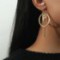 Alphabet Pearl Tassel Earrings