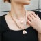 Stackble Pearl Stitching Chain Pendant Necklace