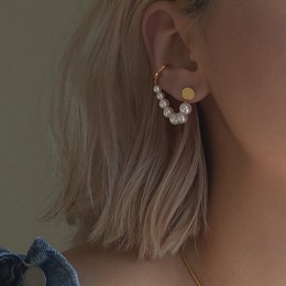 earring size pearl ear bone ear clip