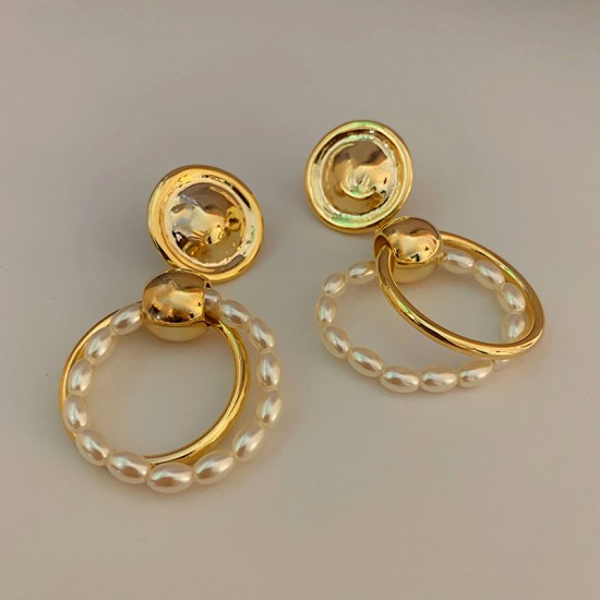 Versatile Hoop Pearl Earrings