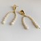 pearl metal earrings