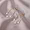 Luxcury Oval Crystal Opal Earrings