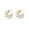 Elegant C Shape Pearls Earring