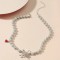 Colored Pearls Stackable Cross and Wing Pendant Necklace