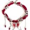 Red Colour Butterfly Tassel Choker Necklace