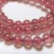 5mm Pink Round Beads Crystal Bracelet For Women