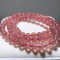 5mm Pink Round Beads Crystal Bracelet For Women