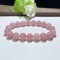 5mm Pink Round Beads Crystal Bracelet For Women