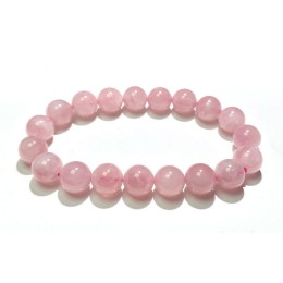 5mm Pink Round Beads Crystal Bracelet For Women