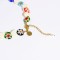 Colorful Fritillaria Glass Bead Loving Heart Pendant Necklace