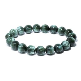 10mm Round Green Crystal Beads Bracelet (One Item)