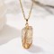 Irregular Crystal Lightning Gold-plated Pendant Necklace