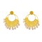 European Circle Alloy Earring With Shell Tassel