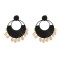 European Circle Alloy Earring With Shell Tassel