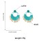 European Circle Alloy Earring With Shell Tassel