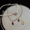 Retro Multi-colored Crystal Stackable Pearl Necklace