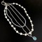 Stackable Pear Blue Crystal Necklace for Women