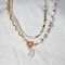 Stackable Chain Stitching Pearl Pendant Necklace