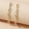 double layer letter earrings