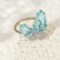 women's butterfly transparent ring