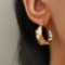 Irregular C-Shaped Stud Earrings