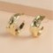 Irregular C-Shaped Stud Earrings